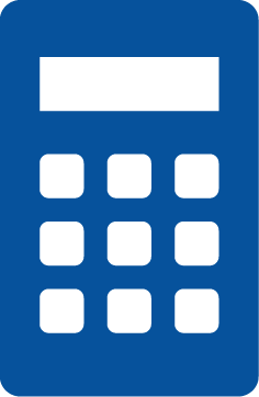 blue calculator icon