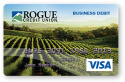 Rogue Business visa, vineyard card design