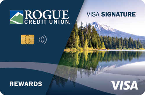 Visa Signature Credit Card displaying Fish Lake lakeside landscape artwork
